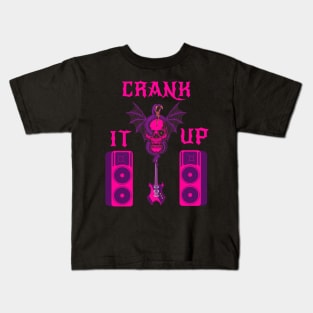 Loud Music - Rock Music - Crank It Up Kids T-Shirt